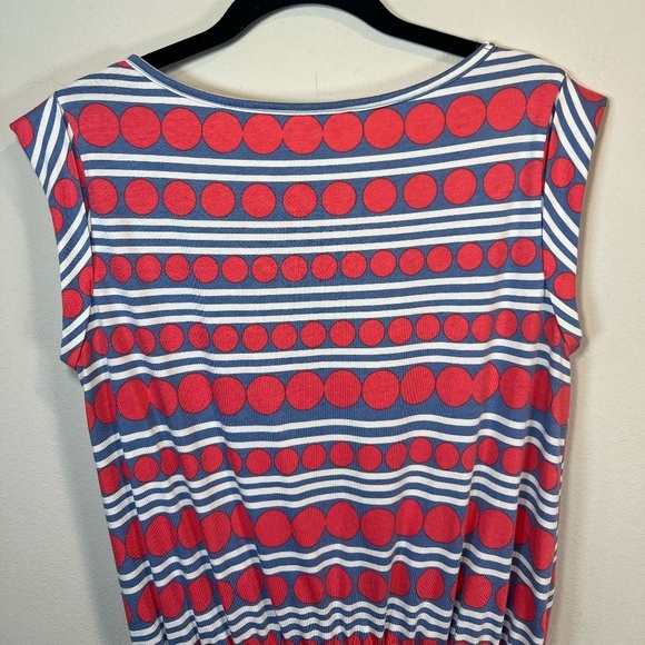Boden Blackberry Day Striped Polkadot Dress Jersey Sleeveless Mini Women's Sz 8R - Picture 7 of 11